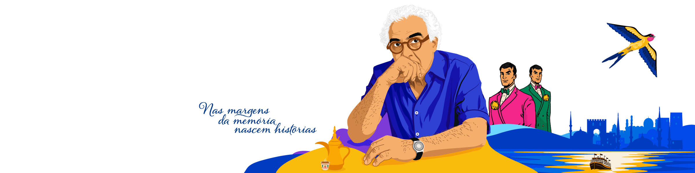 Feira de Livros do Sesc — homenageado Milton Hatoum. “Nas margens da memória nascem histórias.”